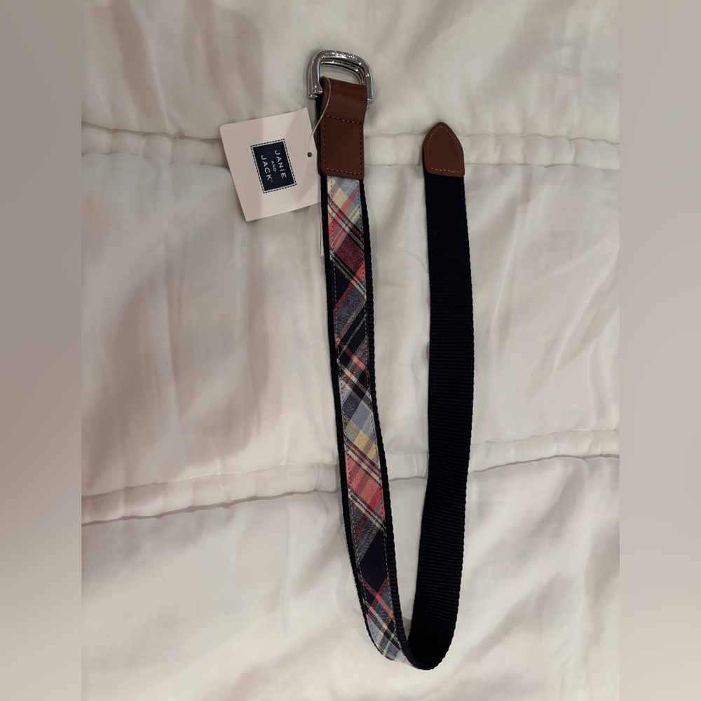 Janie and Jack Plaid and Navy Kids Belt, 2T to 3